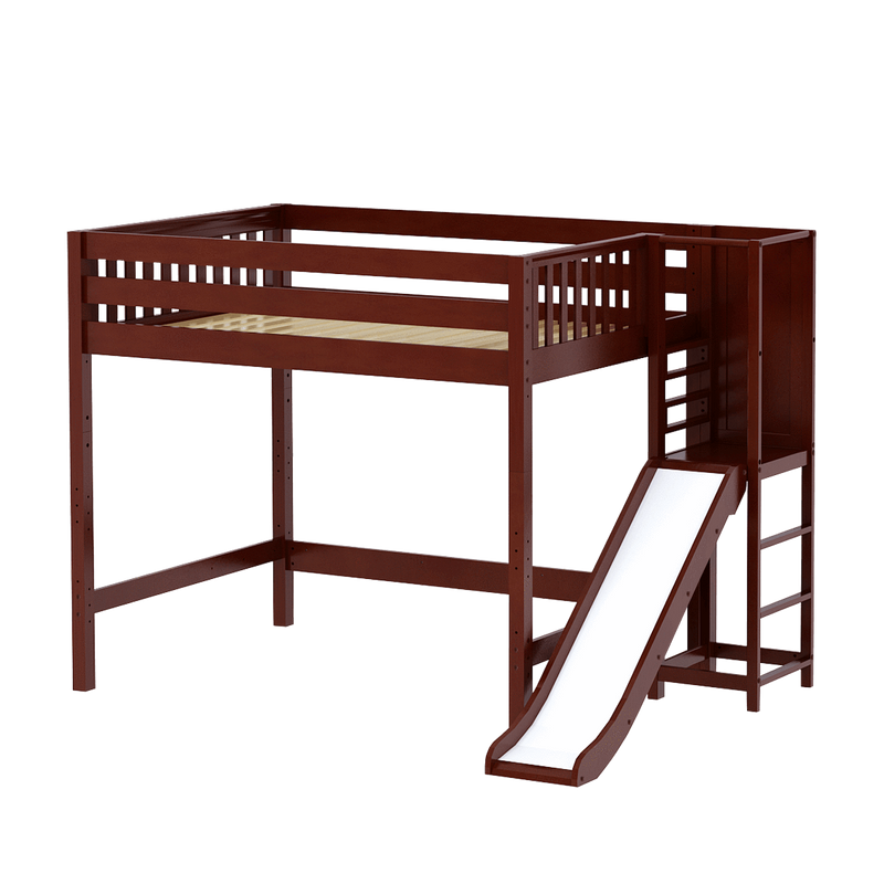 Maxtrix Queen High Loft Bed with Slide Platform