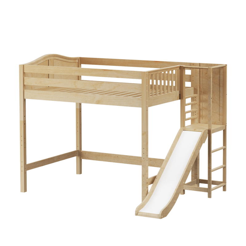Maxtrix Full High Loft Bed with Slide Platform