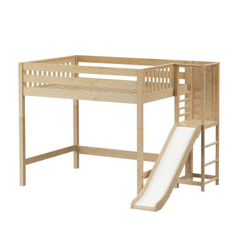 Maxtrix Full High Loft Bed with Slide Platform