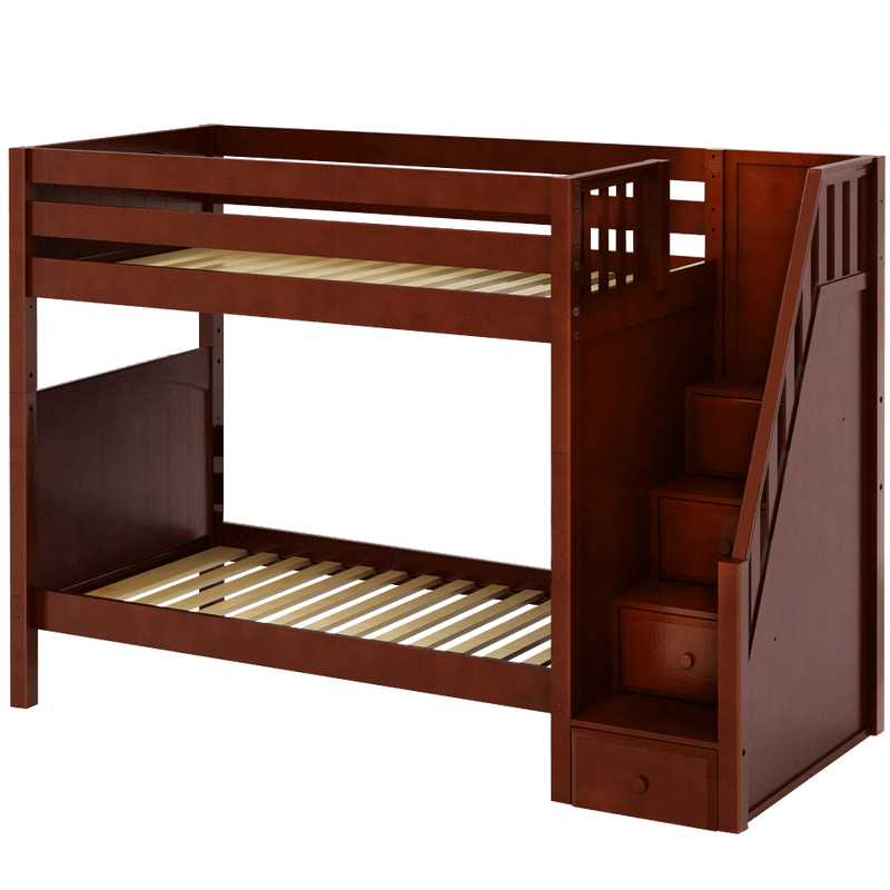 Maxtrix Twin High Bunk Bed with Stairs
