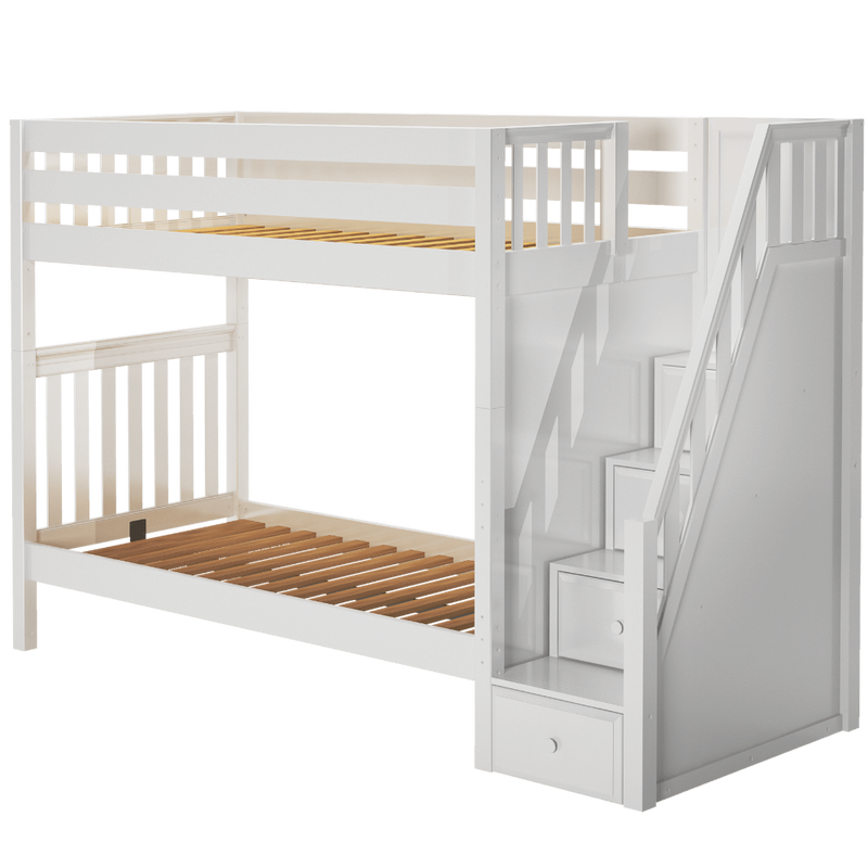 Maxtrix Twin XL High Bunk Bed with Stairs