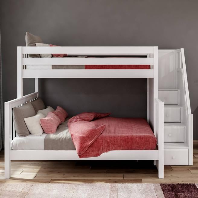 Maxtrix High Twin XL over Queen Bunk Bed with Stairs