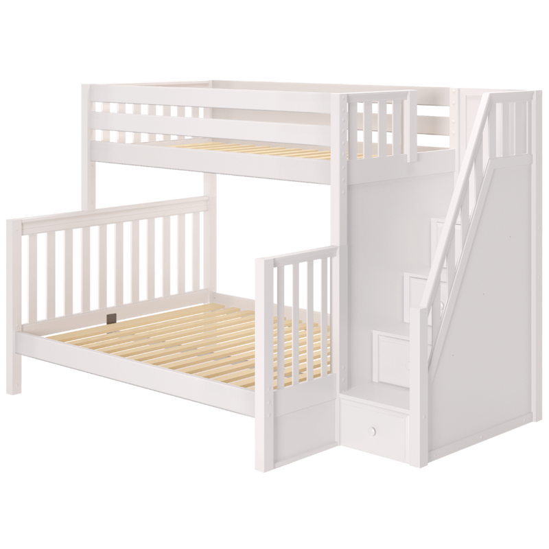 Maxtrix High Twin XL over Queen Bunk Bed with Stairs