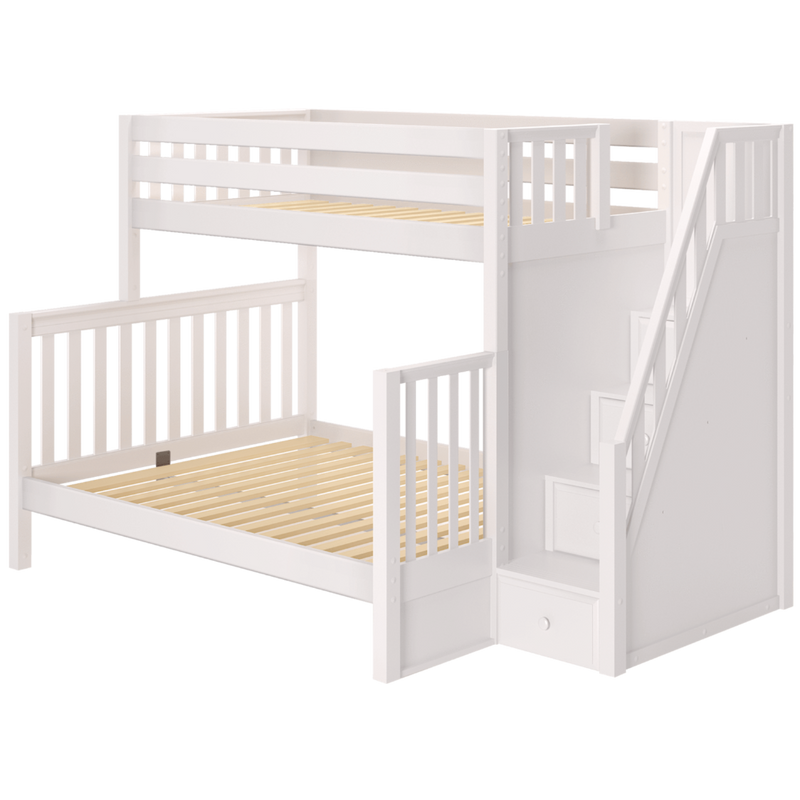 Maxtrix High Full XL over Queen Bunk Bed with Stairs