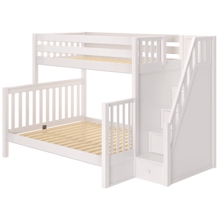 Maxtrix High Twin XL over Queen Bunk Bed with Stairs