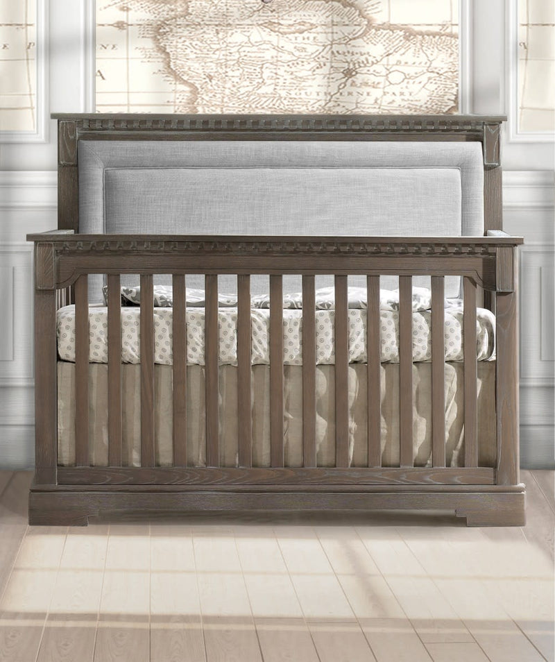Natart Ithaca "5-in-1'' Convertible Crib with Upholstered Panel