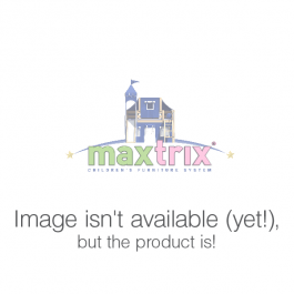 Maxtrix Twin Low Loft Bed with Straight Ladder, Curtain, Top Tent, Tower + Slide